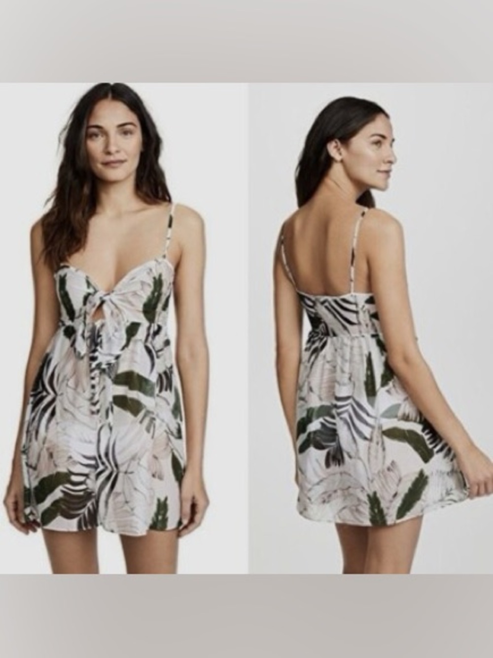 Milly Cabana Silk Voile Sadie Chemise Swim Coverup SZ S Multi Palm